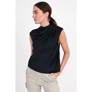 Anine Bing Teegan Silk Top in Black Sleeveless Women's Size S/P NWOT